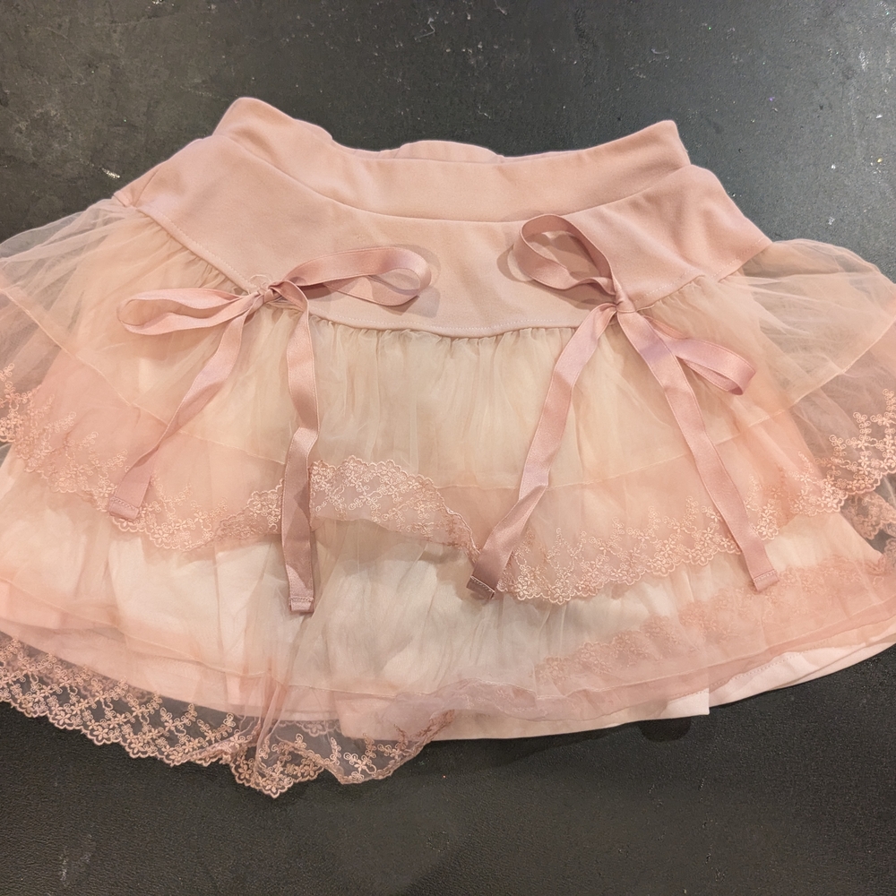 Elegant Pink Tulle Skirt